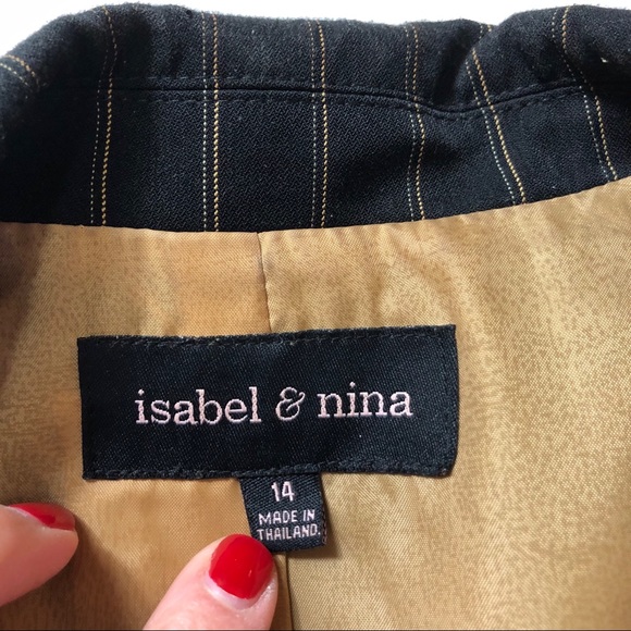 Isabel & Nina black and Gold Pin Stripe Blazer - Picture 4 of 8